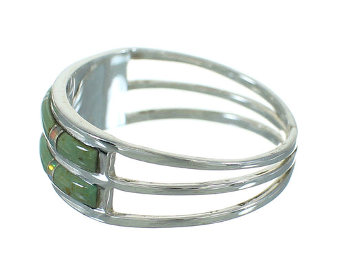 Turquoise And Opal Silver Southwest Jewelry Ring Size 6-1/2 AX89977