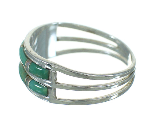 Turquoise And Opal Sterling Silver Jewelry Southwestern Ring Size 4-1/2 AX89982