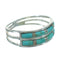 Southwestern Opal And Turquoise Authentic Sterling Silver Ring Size 4-1/2 AX90026
