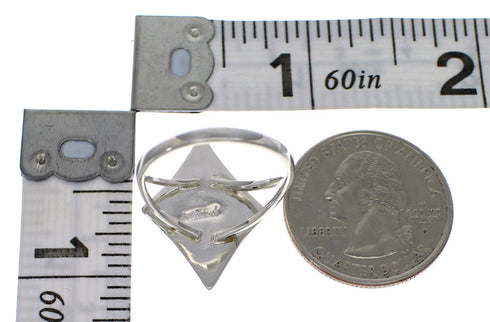 Turquoise And Sterling Silver Jewelry Ring Size 7-1/2 RX86093