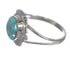 Turquoise Inlay Authentic Sterling Silver Ring Size 4-1/2 RX86116
