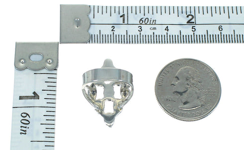 Southwest Magenta Turquoise Silver Ring Size 7-3/4 YX89778