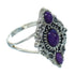 Southwestern Authentic Sterling Silver And Magenta Turquoise Ring Size 5-3/4 YX89838