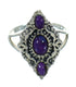 Southwestern Authentic Sterling Silver And Magenta Turquoise Ring Size 5-3/4 YX89838