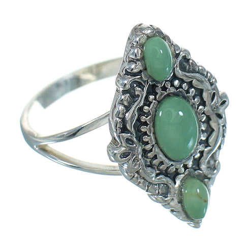 Southwestern Turquoise Sterling Silver Ring Size 6-1/4 YX86602