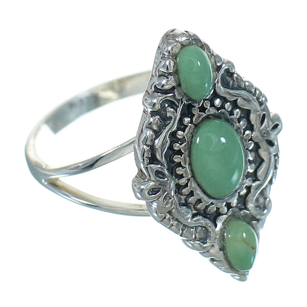 Southwestern Turquoise Sterling Silver Ring Size 6-1/4 YX86602