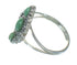 Southwest Turquoise Silver Ring Size 4-1/2 YX86595