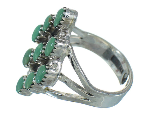 Southwest Genuine Sterling Silver And Turquoise Ring Size 7-1/4 YX86752