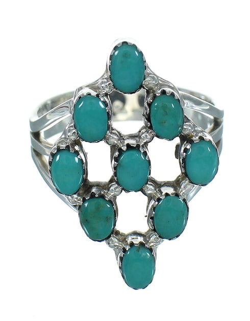 Turquoise Genuine Sterling Silver Southwest Ring Size 8-1/2 YX86773