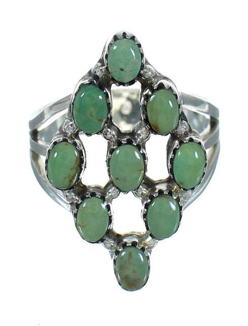 Genuine Sterling Silver Turquoise Southwestern Ring Size 8 YX86867