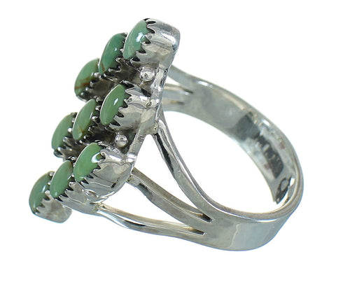 Turquoise And Silver Southwestern Ring Size 4-1/4 YX86828
