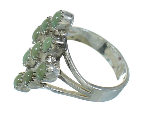 Silver And Turquoise Southwestern Ring Size 7-1/4 YX86881