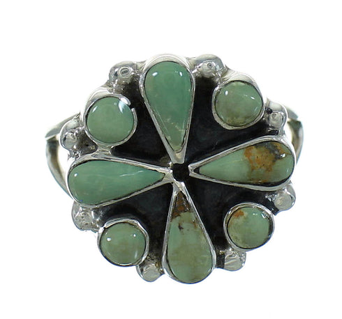 Turquoise Southwest Silver Ring Size 4-1/2 YX86977