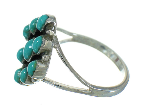 Authentic Sterling Silver Southwest Turquoise Ring Size 4-3/4 YX87170