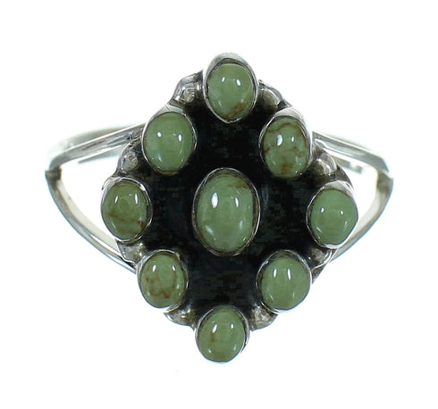 Genuine Sterling Silver And Turquoise Jewelry Ring Size 4-1/2 YX87190