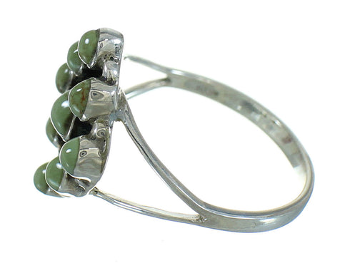 Genuine Sterling Silver And Turquoise Jewelry Ring Size 4-1/2 YX87190