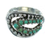 Southwestern Turquoise Silver Jewelry Ring Size 7-1/2 YX87209