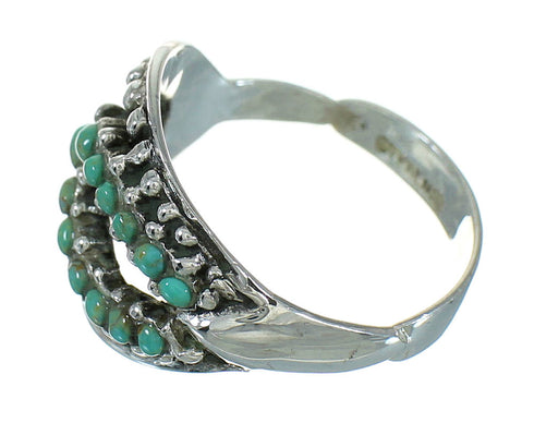 Genuine Sterling Silver Jewelry Turquoise Ring Size 5-1/4 YX87205