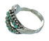 Southwestern Turquoise Silver Jewelry Ring Size 7-1/2 YX87209