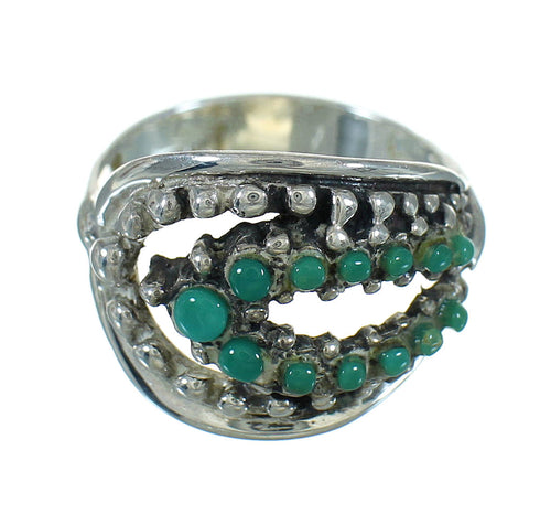 Southwest Turquoise Authentic Sterling Silver Jewelry Ring Size 6-1/4 YX87217