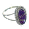 Southwestern Genuine Sterling Silver Magenta Turquoise Ring Size 6-1/2 YX89477