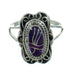 Sterling Silver Magenta Turquoise Southwest Ring Size 5 YX89496