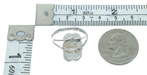 Sterling Silver And Magenta Turquoise Southwestern Ring Size 8-1/4 YX89505