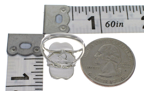 Authentic Sterling Silver Turquoise Jewelry Ring Size 5-1/4 RX86199