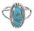 Turquoise Inlay Sterling Silver Southwestern Ring Size 6-1/2 RX86218