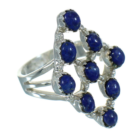 Southwest Sterling Silver Lapis Ring Size 6 AX89698