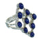 Silver Lapis Southwest Ring Size 6-1/4 AX89704