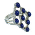 Silver Lapis Southwestern Ring Size 7-1/4 AX89705