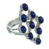 Southwest Silver Lapis Ring Size 8-1/2 AX89702