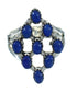 Lapis Southwestern Authentic Sterling Silver Ring Size 8-1/4 AX89716