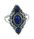 Lapis Southwestern Jewelry Genuine Sterling Silver Ring Size 5-1/4 AX89726