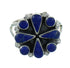Southwest Jewelry Lapis Genuine Sterling Silver Ring Size 5-1/4 AX89742