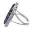 Southwestern Silver Magenta Turquoise Ring Size 5-1/4 YX91876