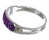Sterling Silver Magenta Turquoise Jewelry Ring Size 6 FX92247