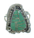 Southwest Turquoise Inlay Sterling Silver Flower Ring Size 6 AX89137