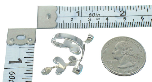 Genuine Sterling Silver Turquoise Southwest Ring Size 7-1/2 AX89226