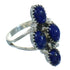 Lapis Sterling Silver Southwestern Ring Size 6-3/4 AX88371
