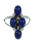 Genuine Sterling Silver Lapis Southwest Ring Size 5-1/2 AX88378