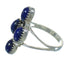 Lapis Sterling Silver Southwestern Ring Size 6-3/4 AX88371
