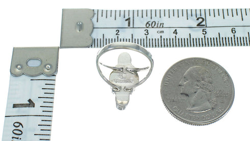 Silver Lapis Southwest Ring Size 6-1/2 AX88392