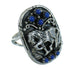 Lapis Silver Horse Southwestern Ring Size 8 AX88409