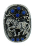 Lapis Silver Horse Southwestern Ring Size 8 AX88409