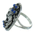 Lapis Genuine Sterling Silver Horse Ring Size 6-1/4 AX88400