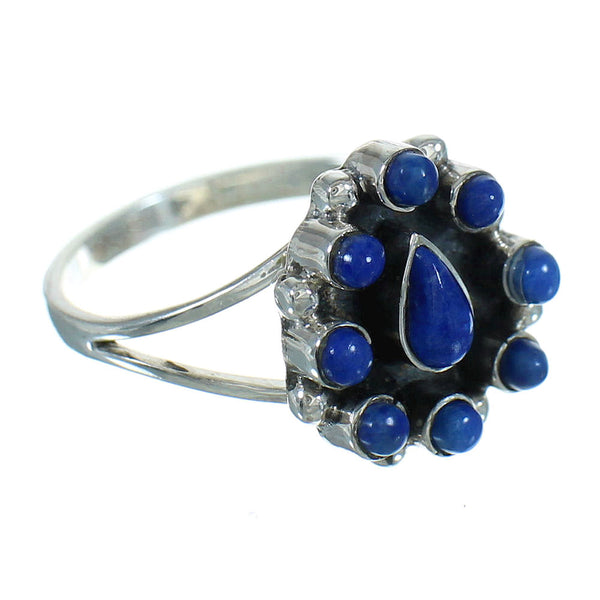 Sterling Silver Lapis Jewelry Ring Size 7-1/2 AX88418