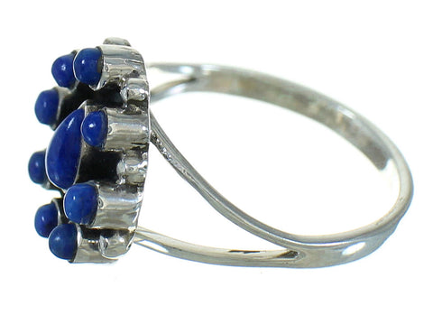 Sterling Silver Lapis Jewelry Ring Size 7-1/2 AX88418