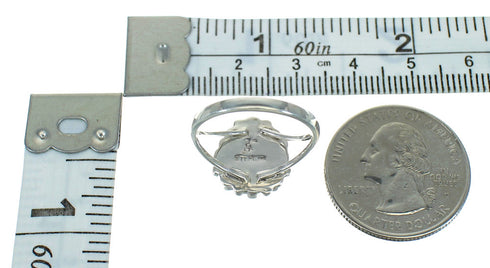 Authentic Sterling Silver Southwest Lapis Ring Size 6 AX88421